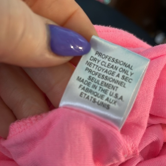 Alice + Olivia X Scoop NYC Dress Colab Casual Bodycon Size Small Tencel Hot Pink - Picture 9 of 10